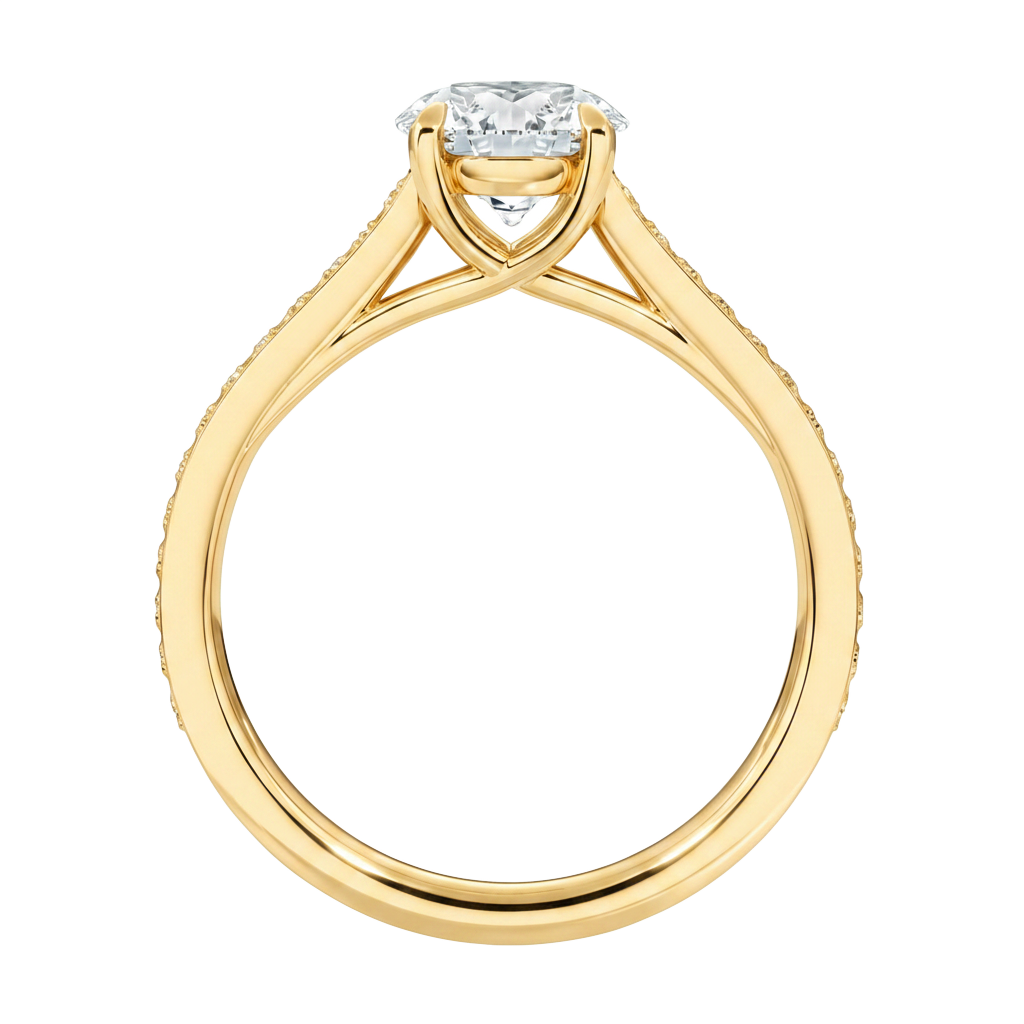 Basilica - Heart - Yellow Gold - Pavé