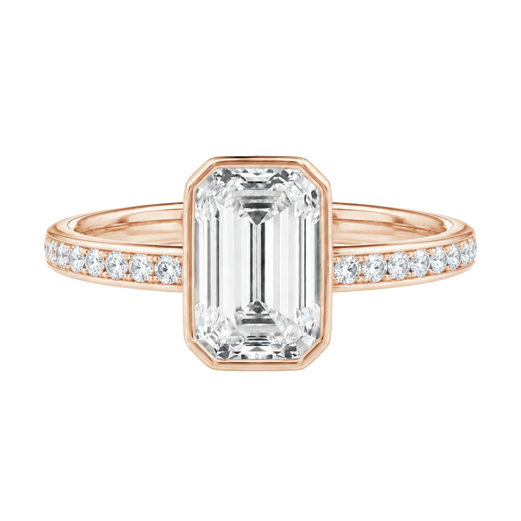 Bailey - Emerald - Rose Gold - Channel