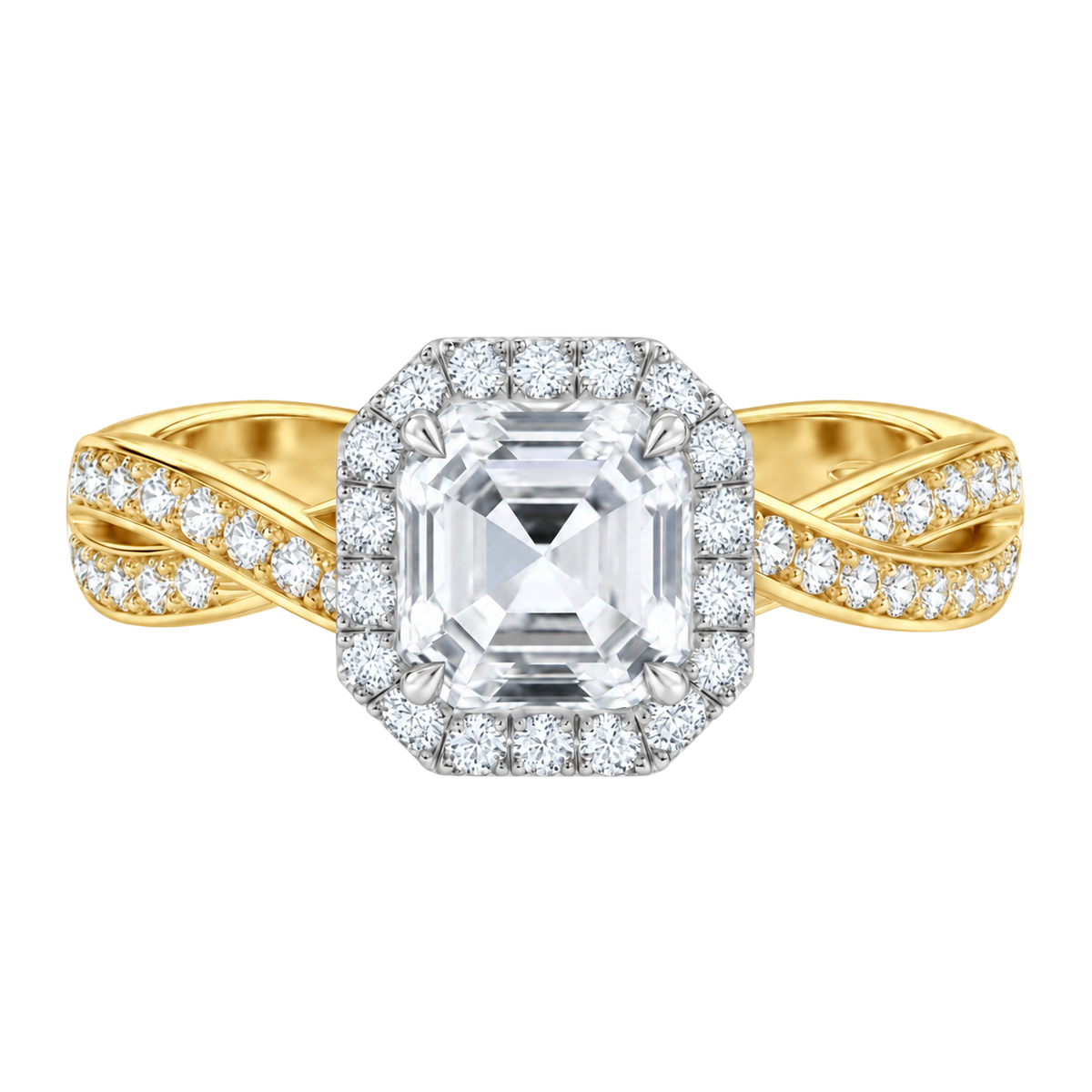 Braid - Asscher - Yellow/White Tone - Channel