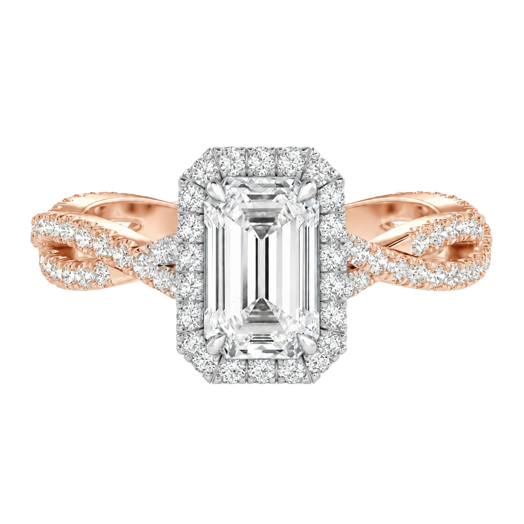 Braid - Emerald - Rose/White Tone - Pavé
