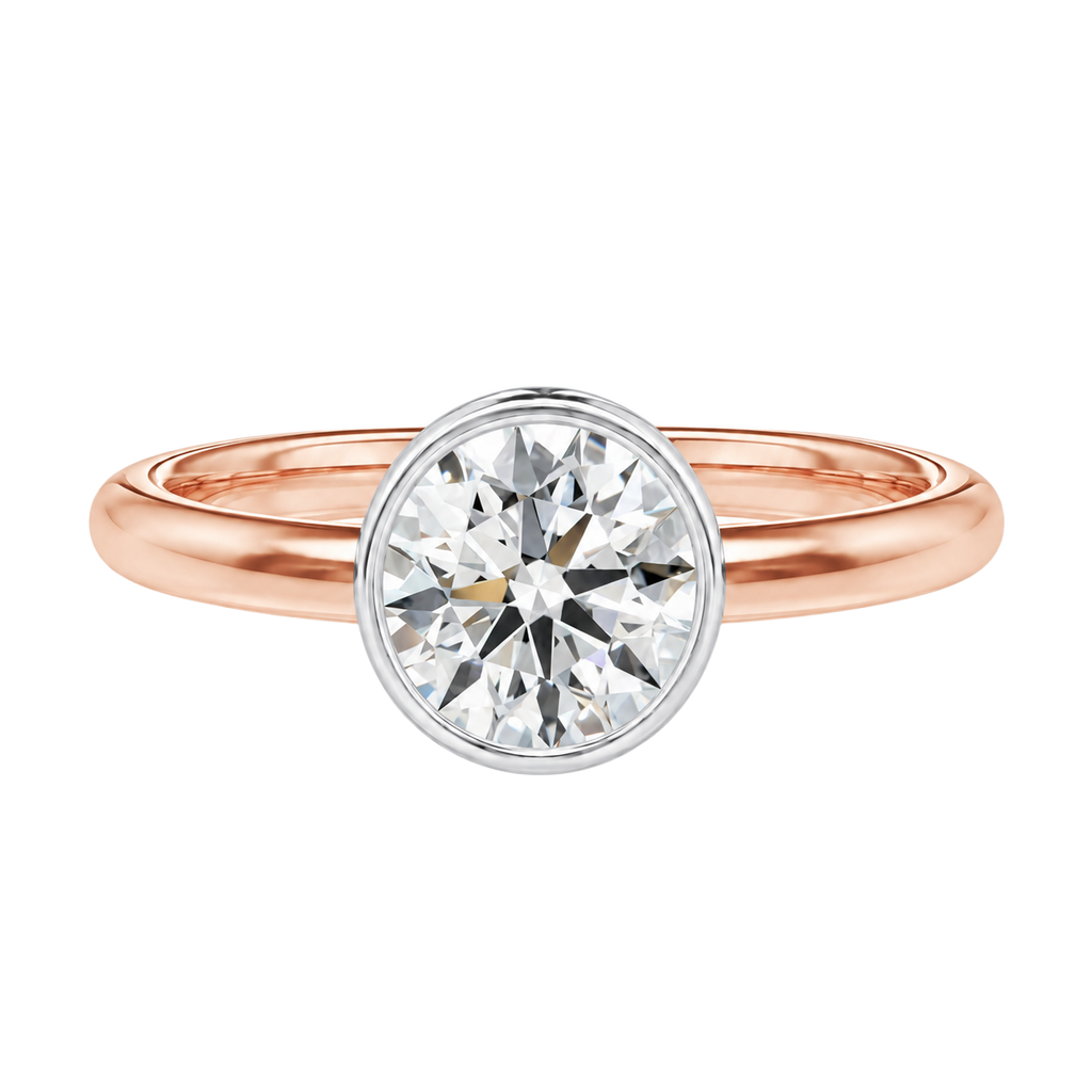 Bailey - Round - Rose/White Tone - Plain