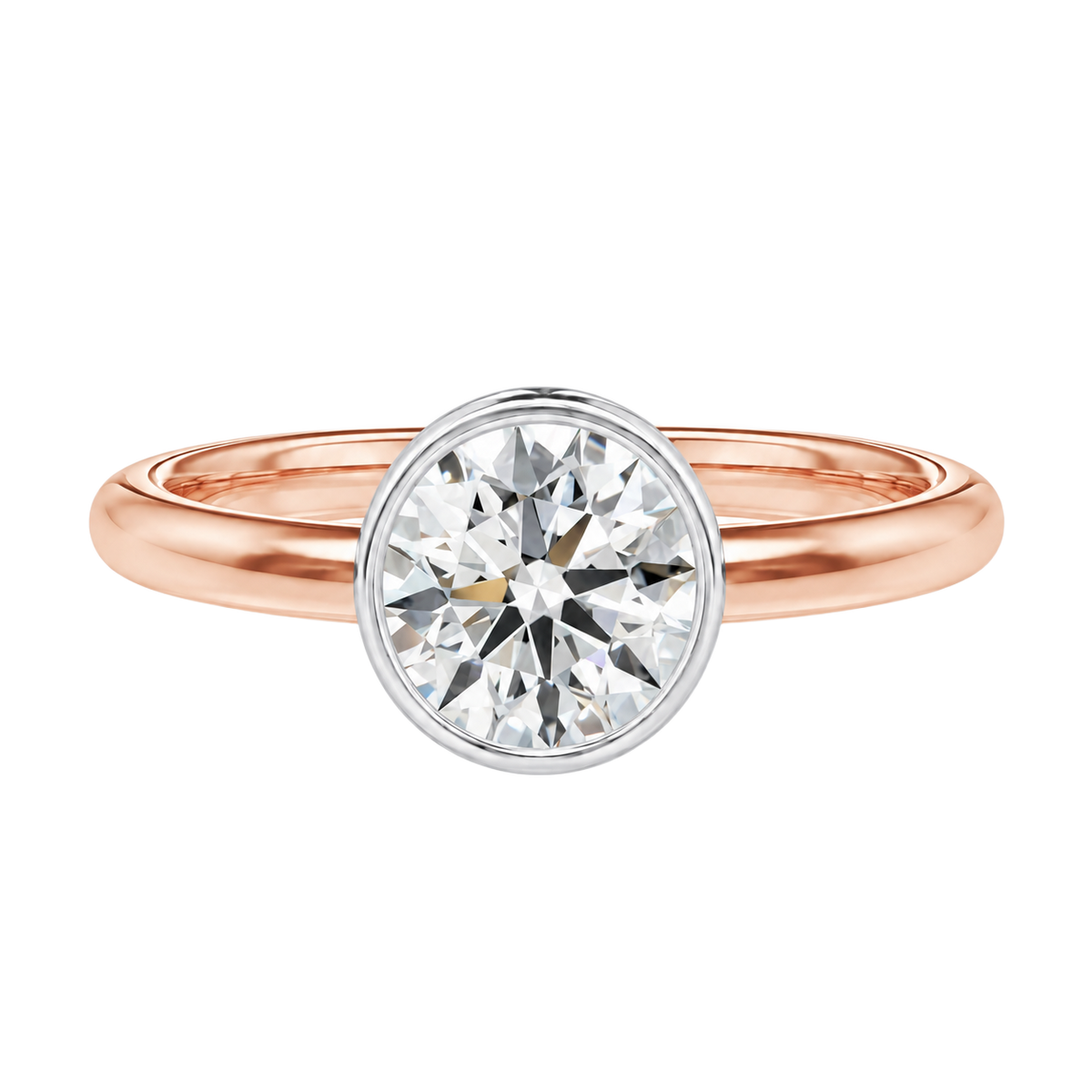 Bailey - Round - Rose/White Tone - Plain