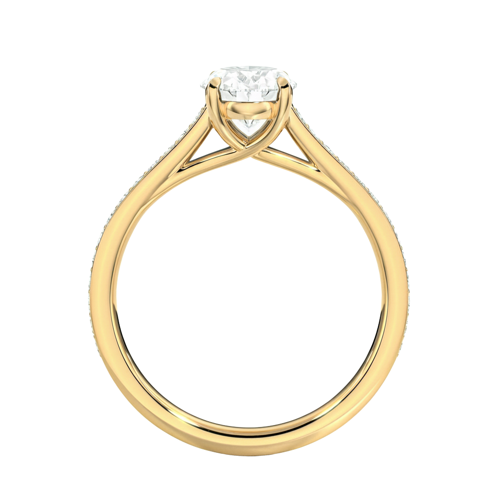 Basilica - Oval - Yellow Gold - Pavé