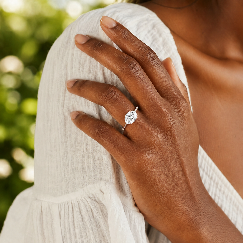 Basilica - Oval - Rose/White Tone - Pavé