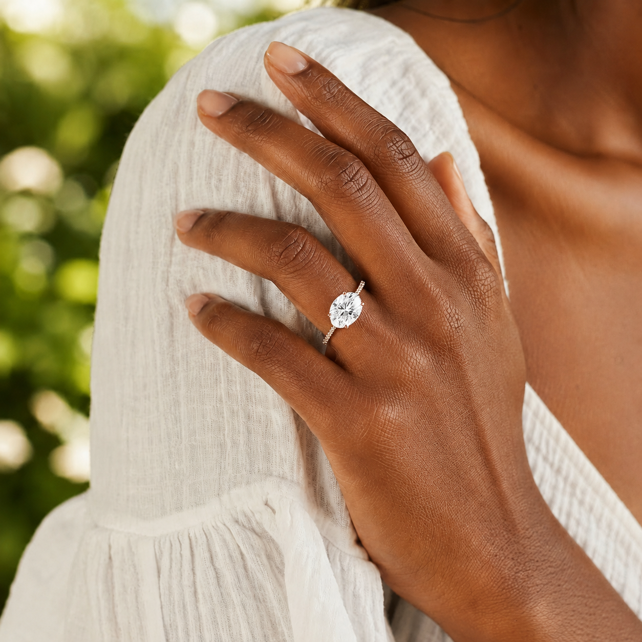 Basilica - Oval - Rose/White Tone - Pavé
