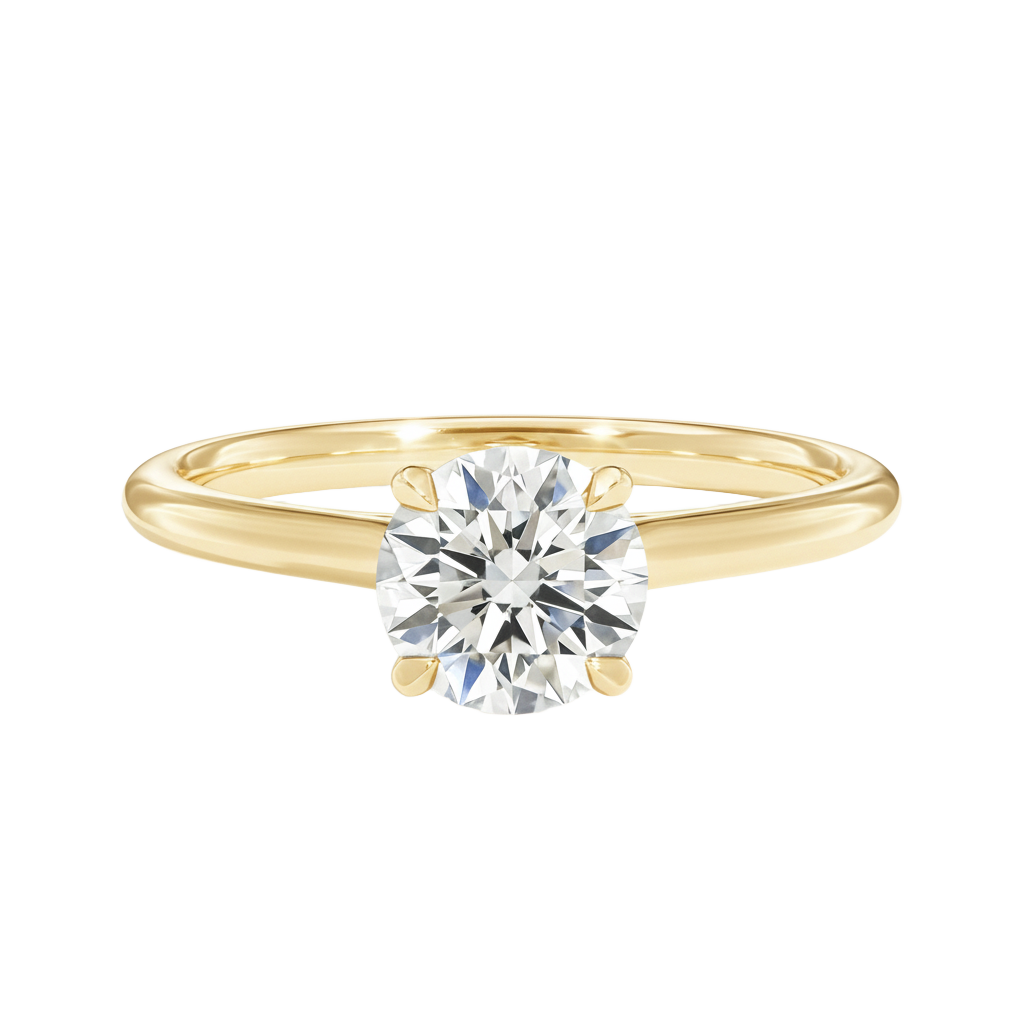 Talia - Round - Yellow Gold - Plain