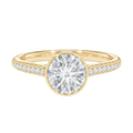 Solenne - Round - Yellow Gold - Pavé