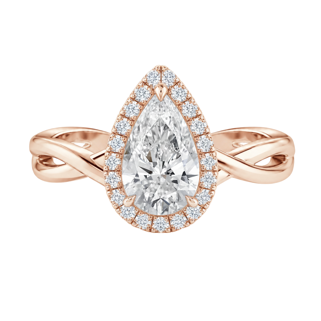 Braid - Pear - Rose Gold - Plain