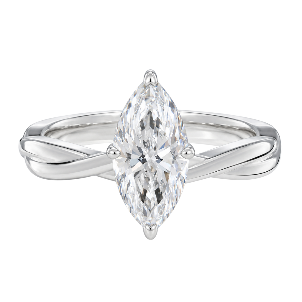 Wreath - Marquise - Platinum - Plain