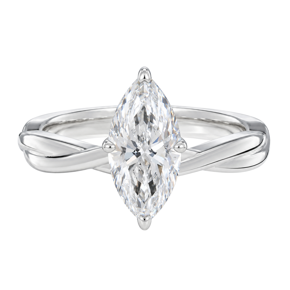 Wreath - Marquise - Platinum - Plain