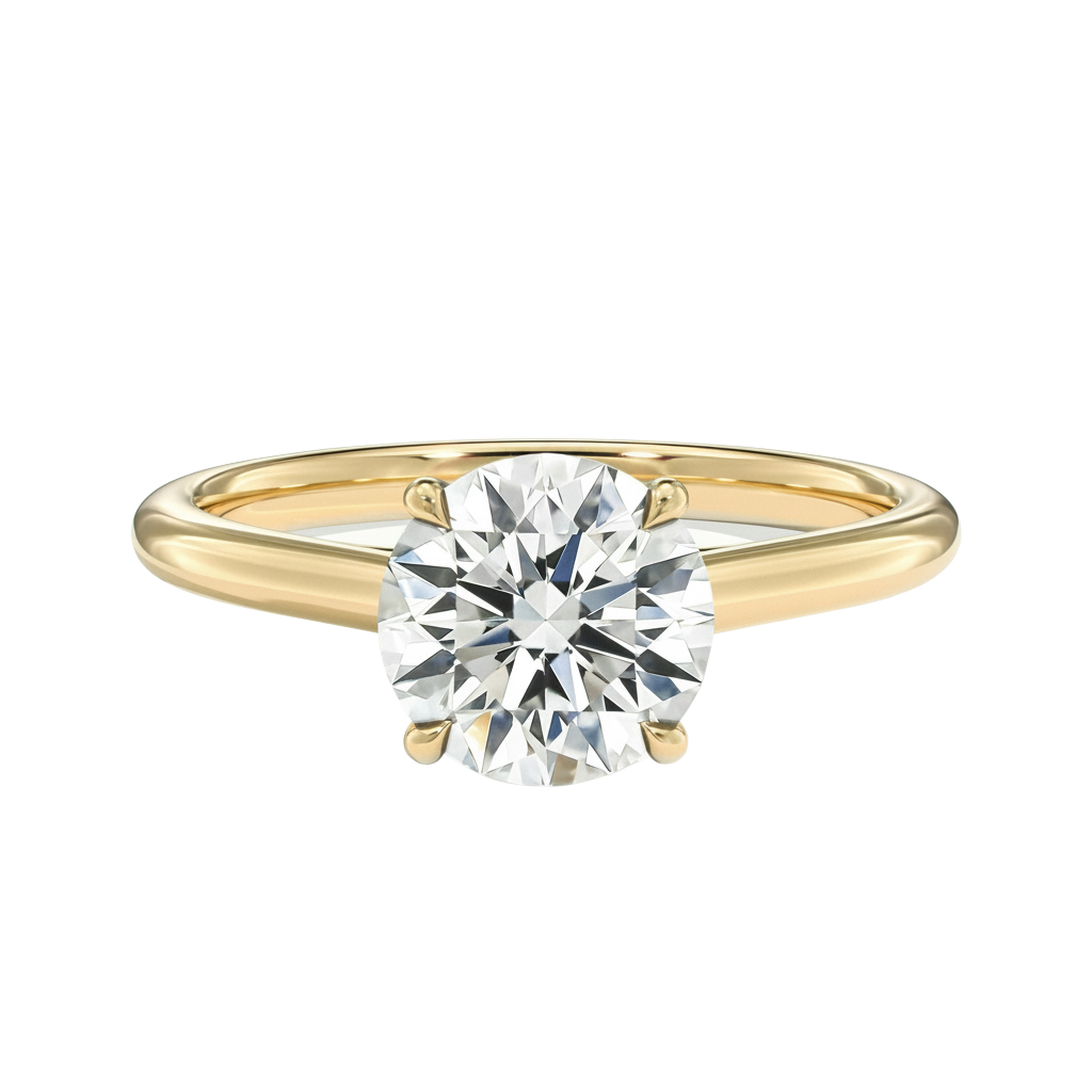 Basilica - Round - Yellow Gold - Plain