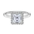 Cordelia - Asscher - White Gold - Plain