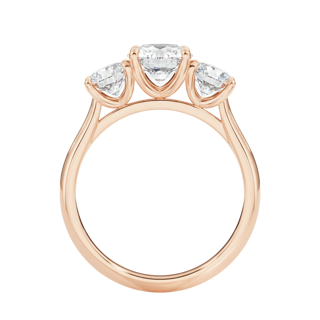 Trinity - Round - Rose Gold - Plain