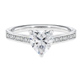 Basilica - Heart - White Gold - Channel