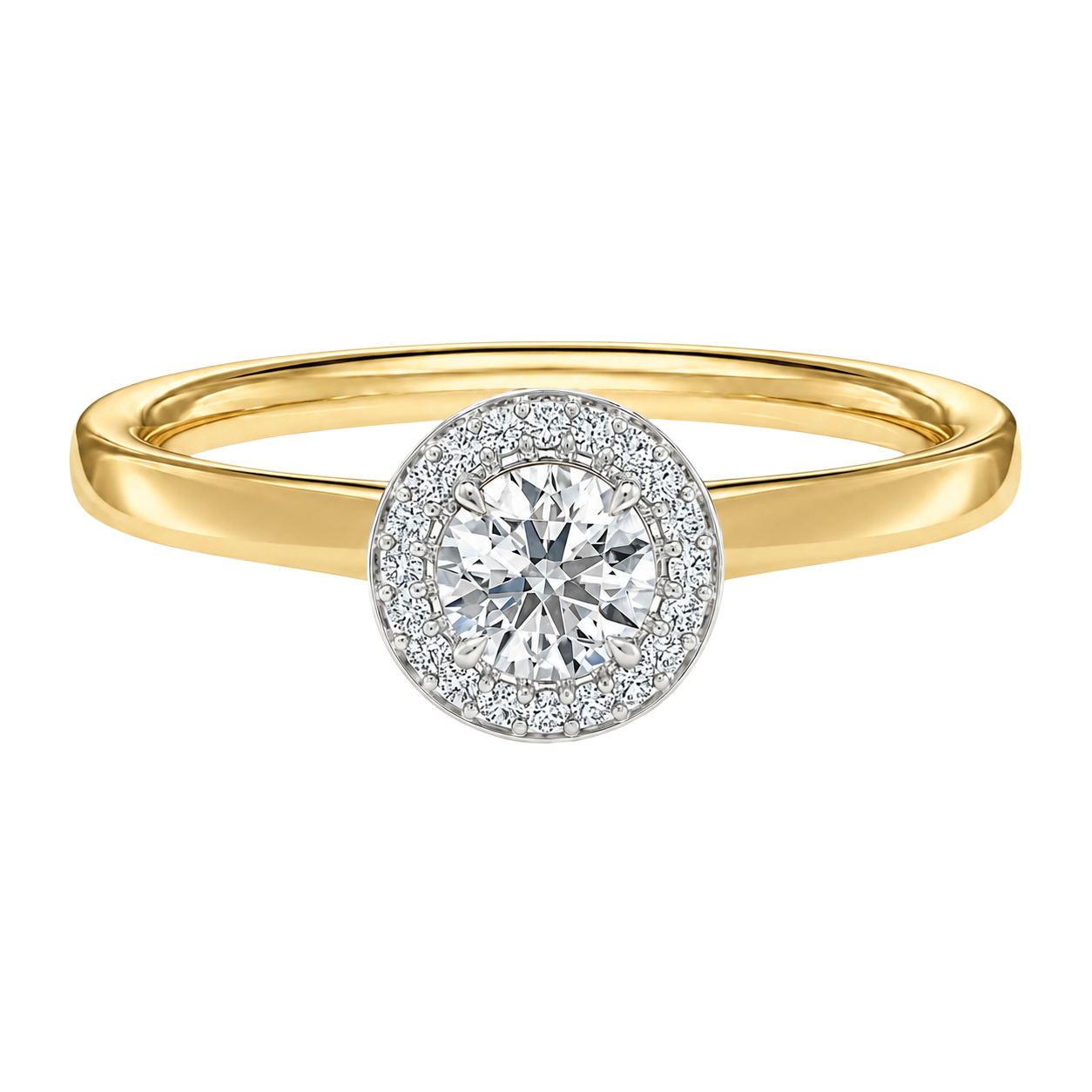 Deneuve - Round - Yellow/White Tone - Plain
