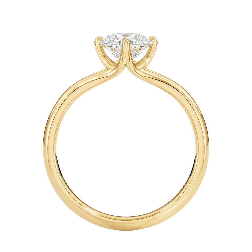 Lumiere - Emerald - Yellow Gold - Plain