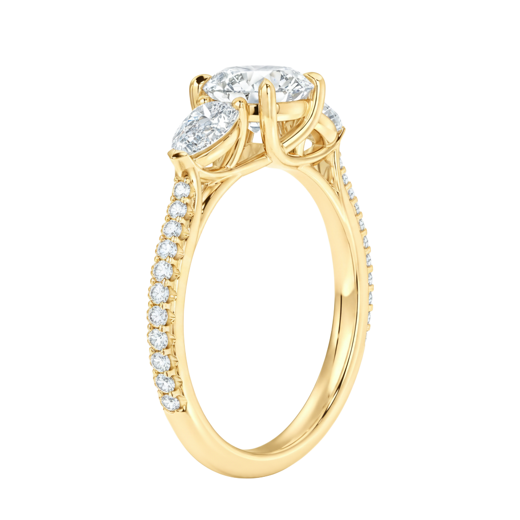 Halcyon - Oval - Yellow Gold - Pavé