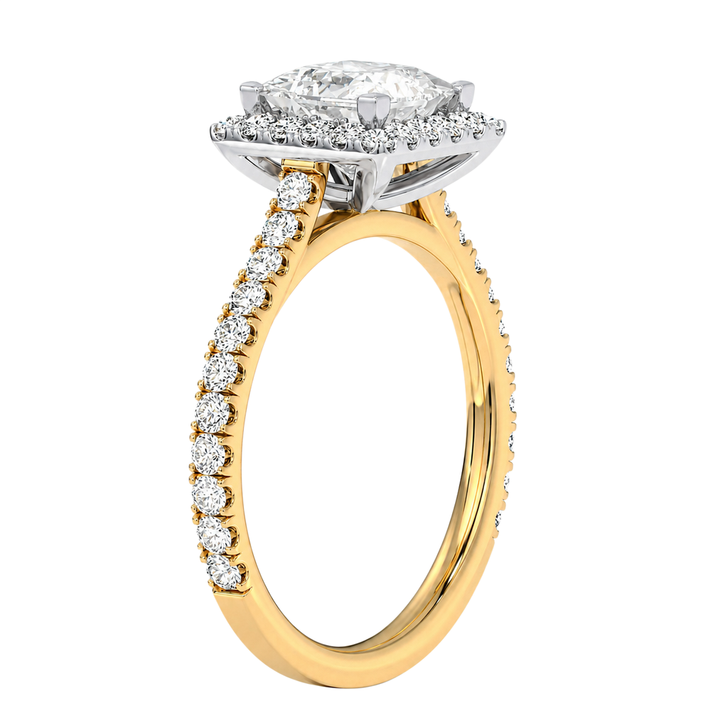 Cordelia - Princess - Yellow / White Tone - Pavé