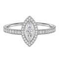 Deneuve - Marquise - Platinum - Pavé