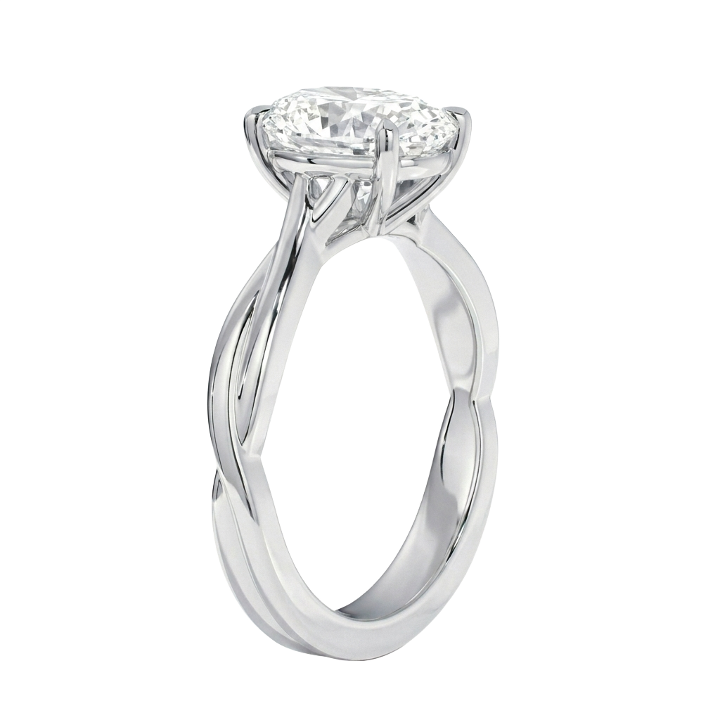 Wreath - Emerald - White Gold - Plain