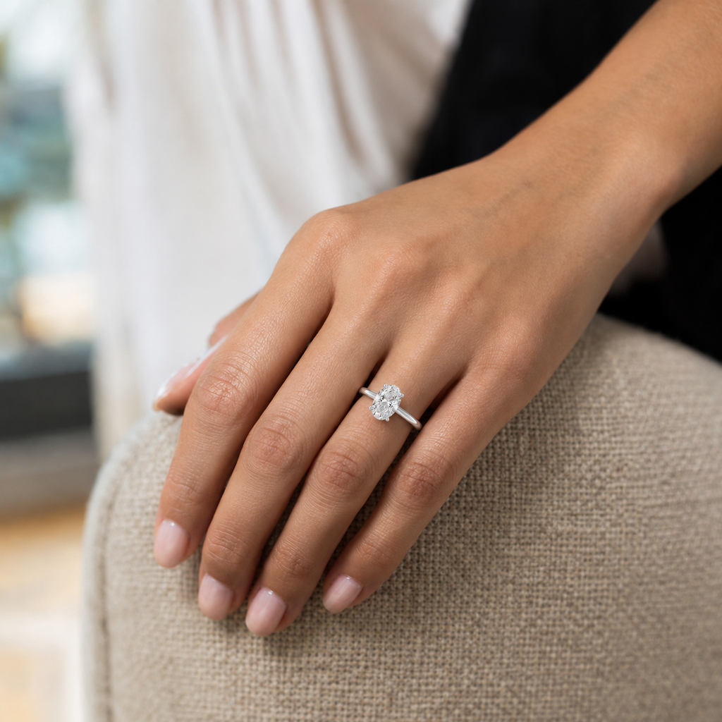 Talia - Oval - Platinum - Plain