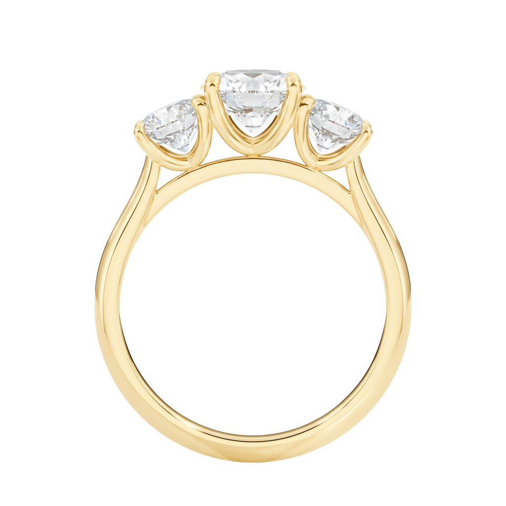 Trinity - Round - Yellow Gold - Plain