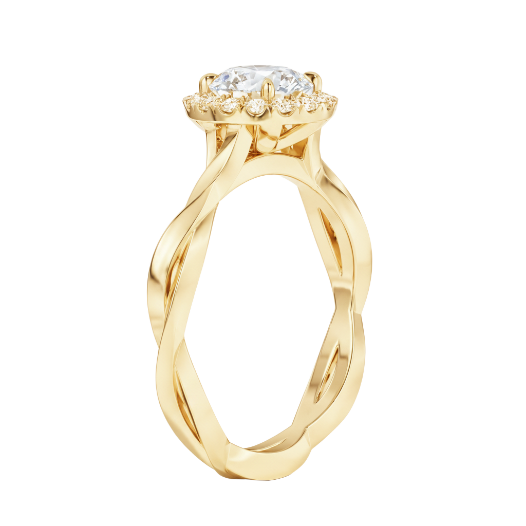 Braid - Pear - Yellow Gold - Plain