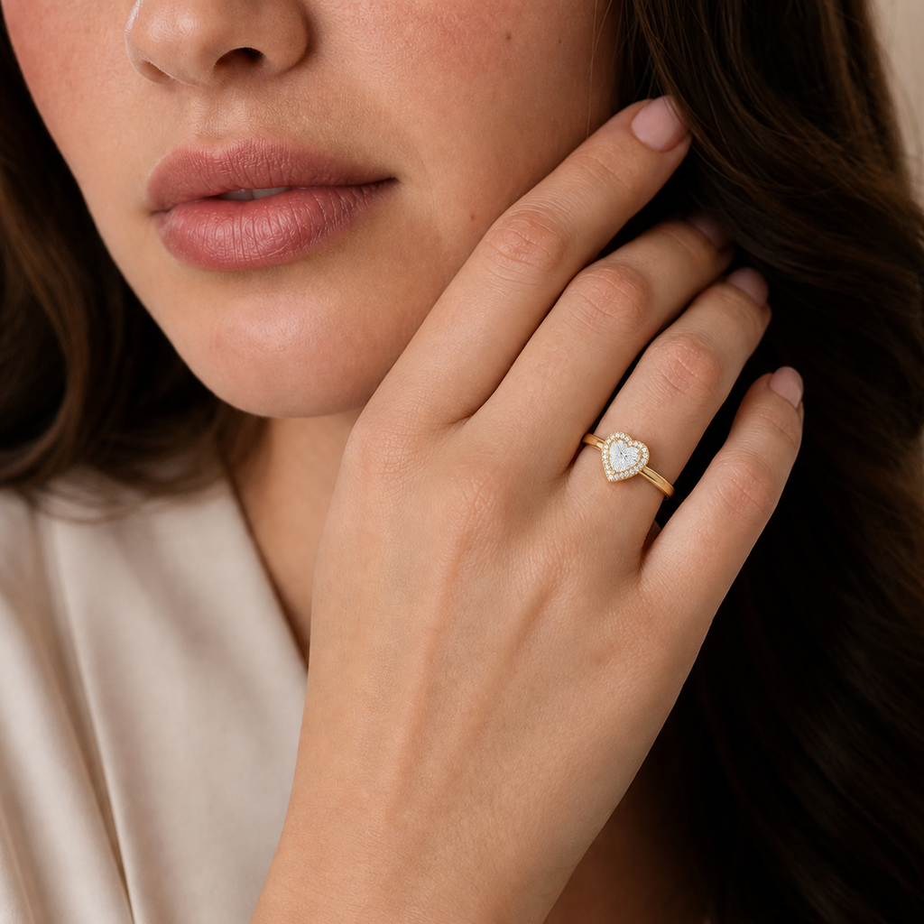 Deneuve - Heart - Yellow Gold - Plain