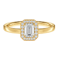Deneuve - Emerald - Yellow Gold - Plain