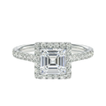 Cordelia - Asscher - White Gold - Pavé