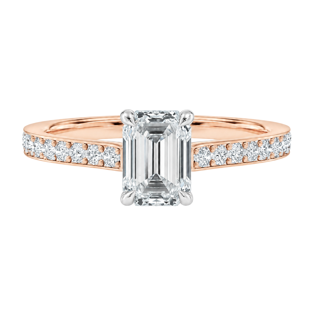 Talia - Emerald - Rose/White Tone - Pavé