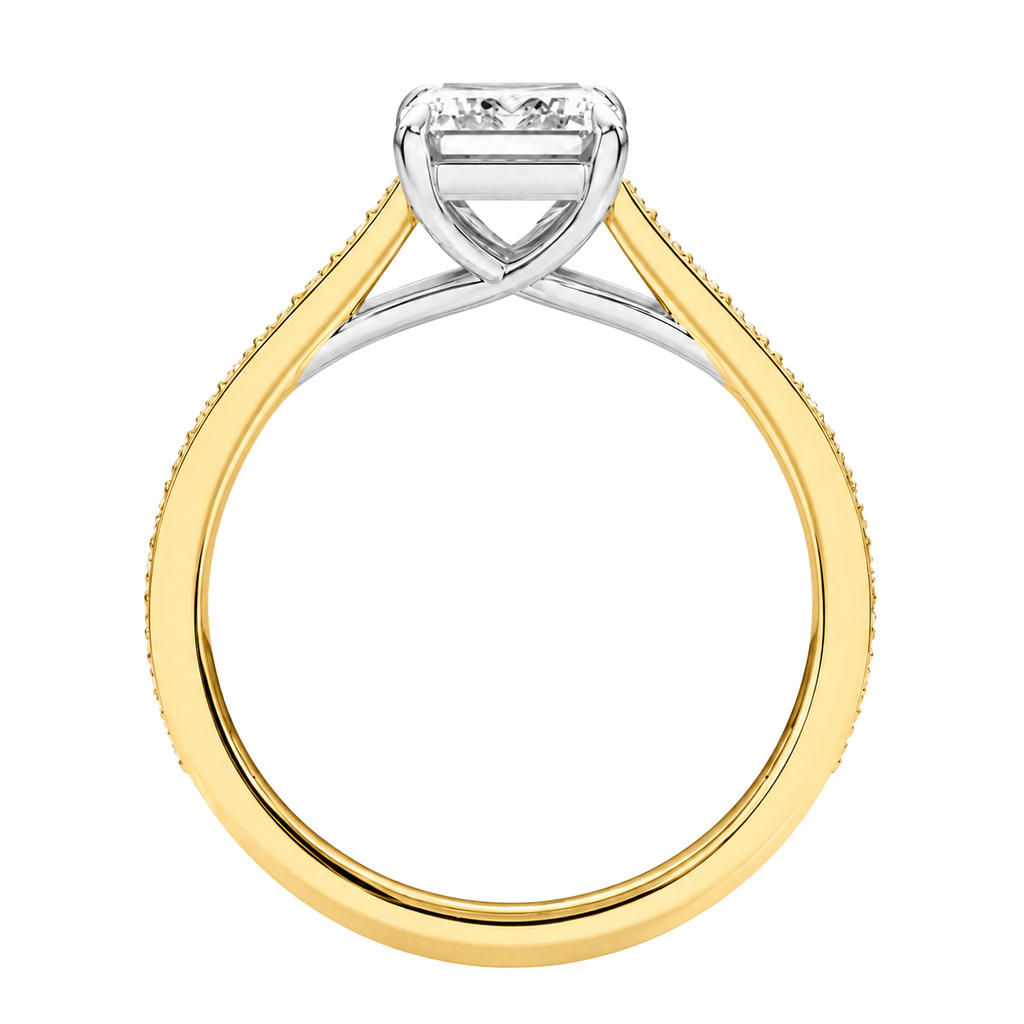 Basilica - Asscher - Yellow/White Tone - Pavé