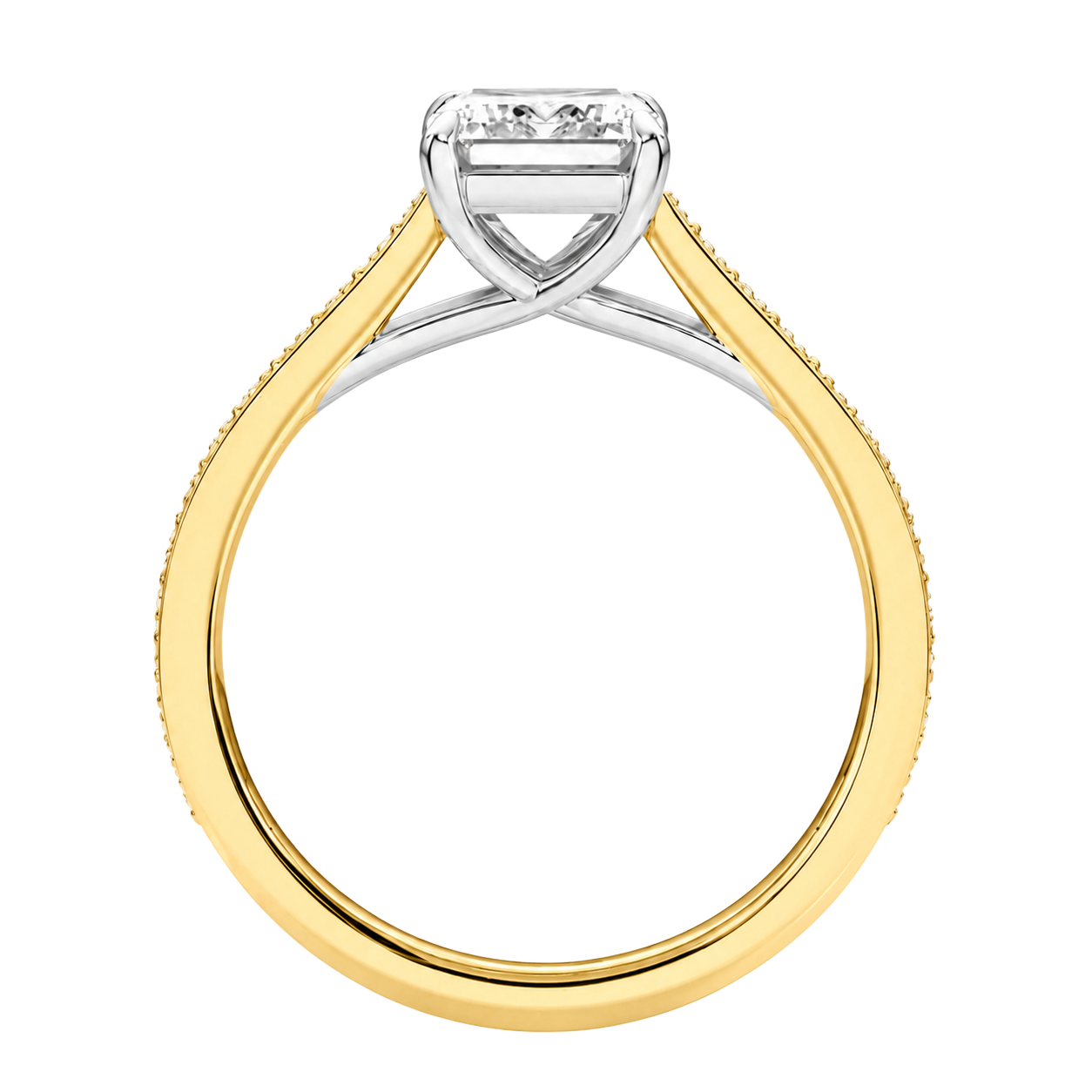 Basilica - Asscher - Yellow/White Tone - Pavé