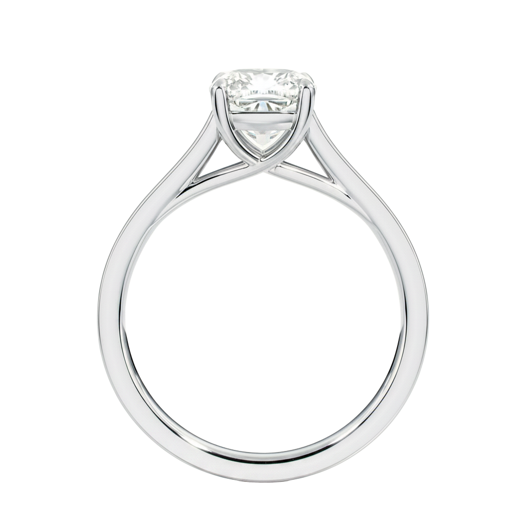 Basilica - Cushion - White Gold - Channel