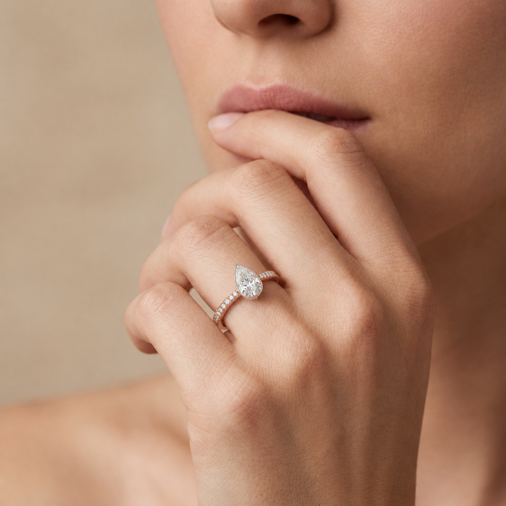 Bailey - Pear - Rose/White Tone - Pavé