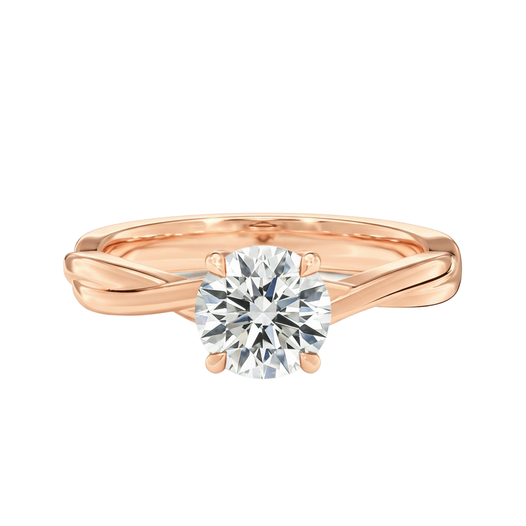 Wreath - Round - Rose Gold - Plain
