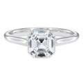 Solenne - Asscher - White Gold - Plain