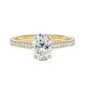 Basilica - Oval - Yellow Gold - Pavé