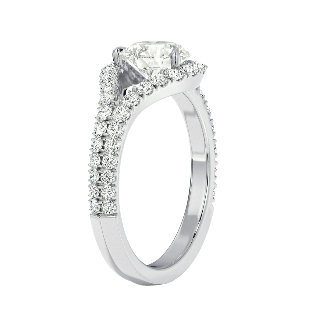 Orbit - Round - Platinum - Pavé