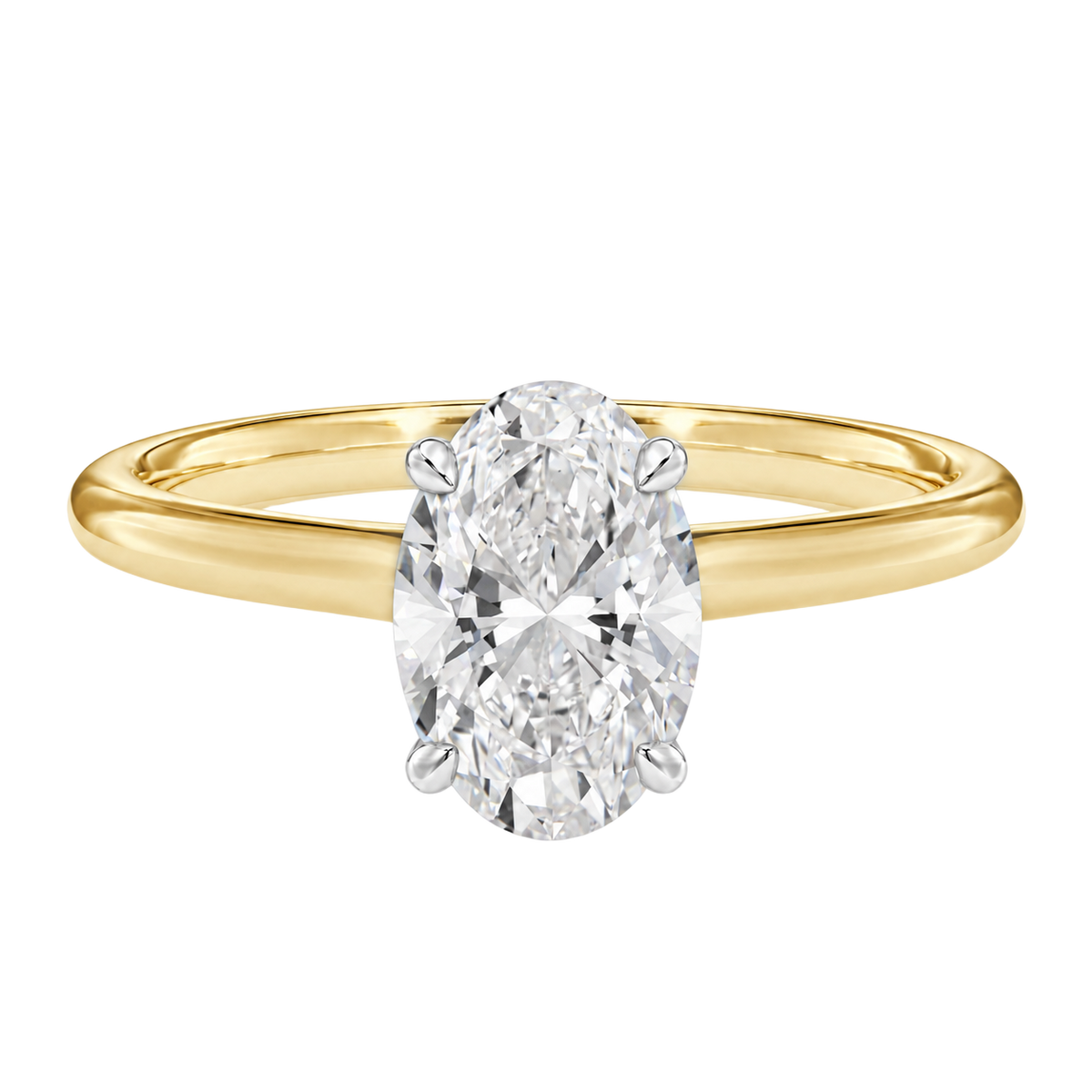 Talia - Oval - Yellow/White Tone - Plain