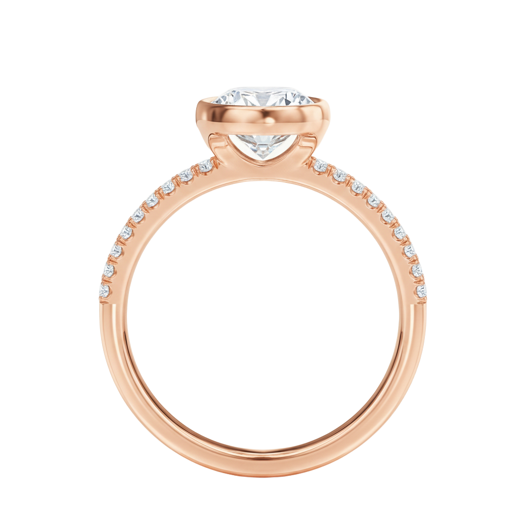 Bailey - Pear - Rose Gold - Pavé