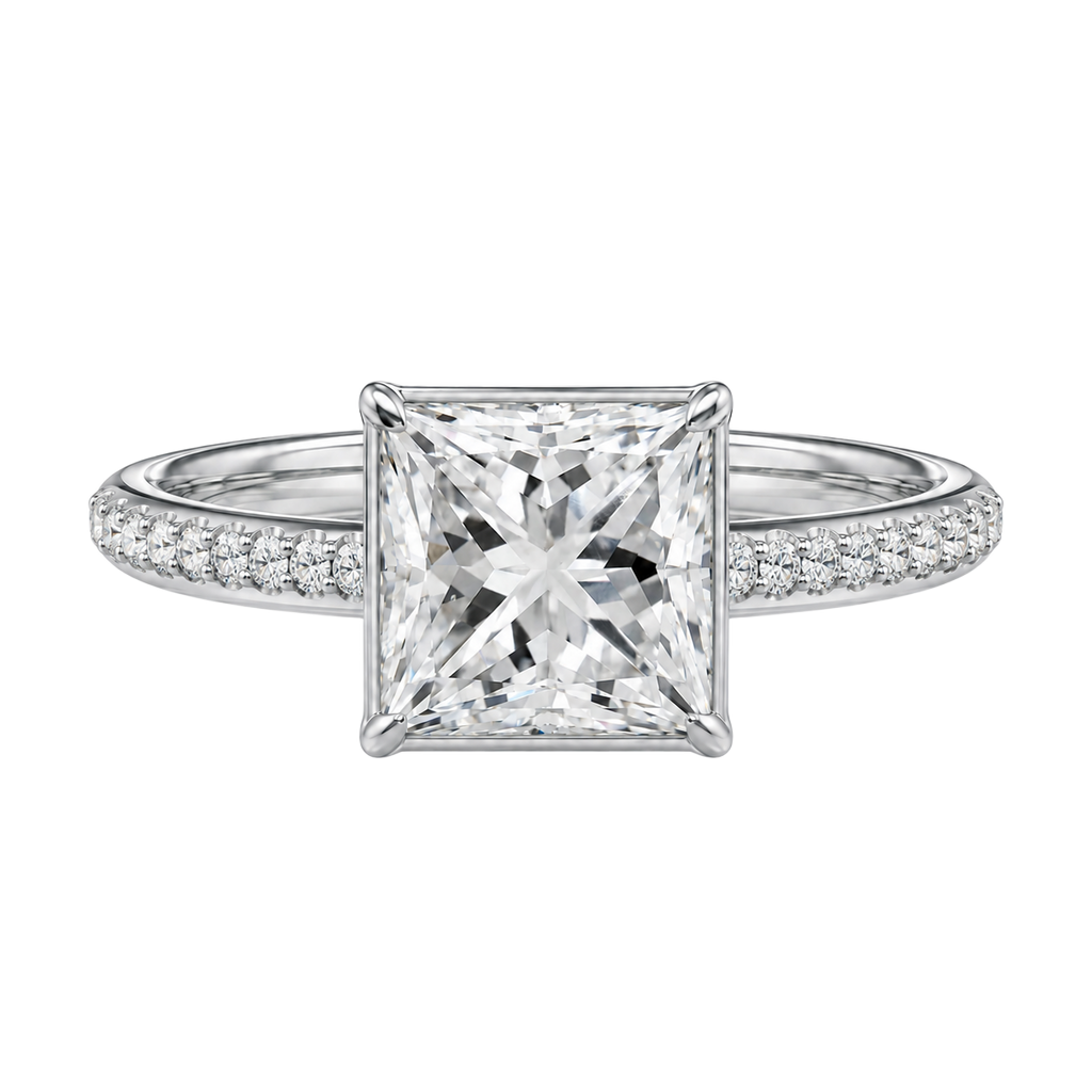 Bailey - Princess - Platinum - Pavé