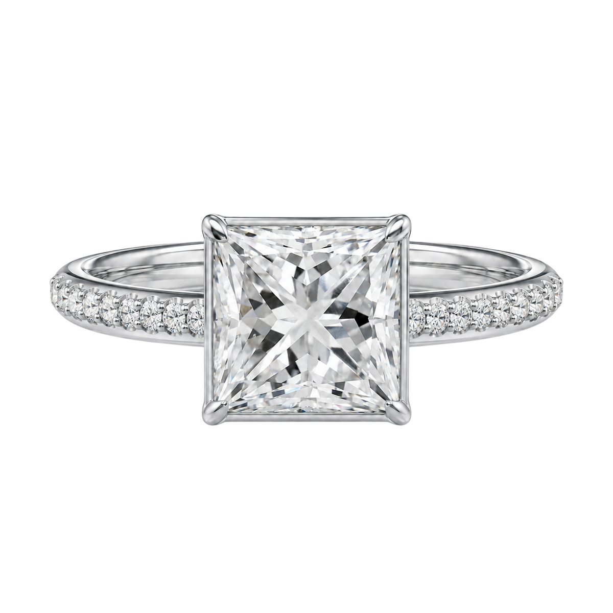 Bailey - Princess - Platinum - Pavé