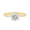 Wreath - Round - Yellow Gold - Pavé