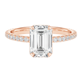 Solenne - Emerald - Rose Gold - Pavé