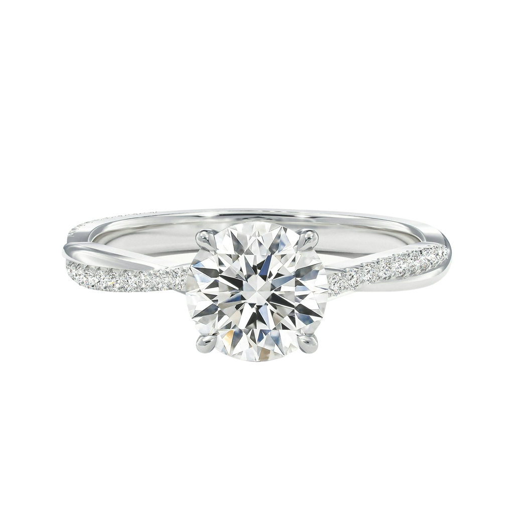Wreath - Round - White Gold - Pavé