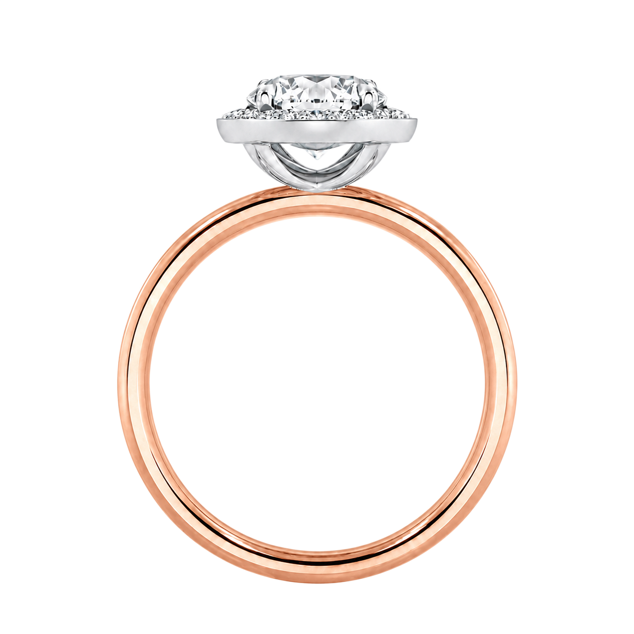 Deneuve - Round - Rose/White Tone - Plain