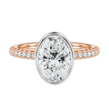 Bailey - Oval - Rose/White Tone - Pavé