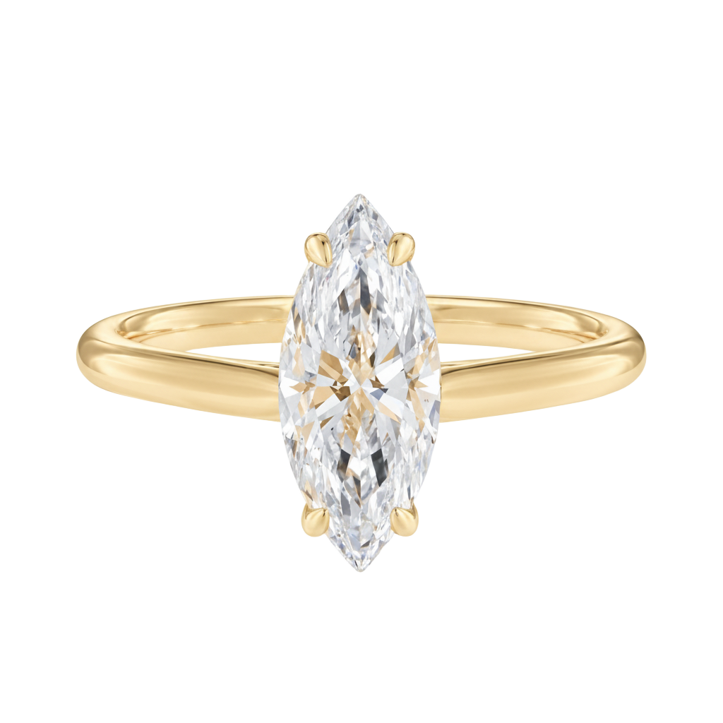 Talia - Marquise - Yellow Gold - Plain