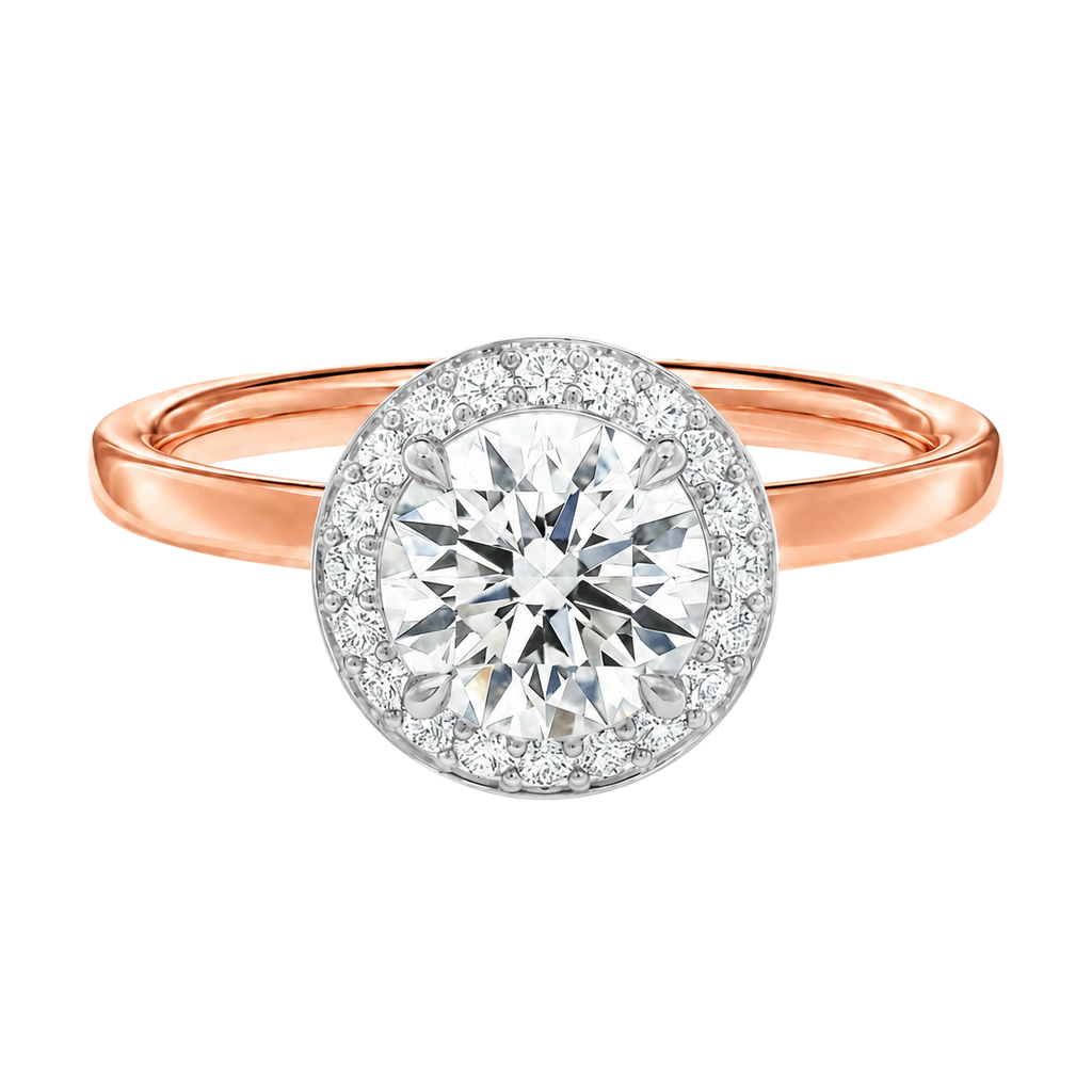 Deneuve - Round - Rose/White Tone - Plain